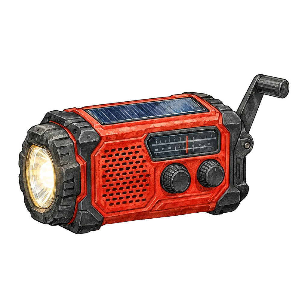Illustration of the Midland ER310 Emergency Crank Weather Radio